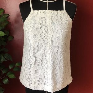 ANTHROPOLOGIE WHITE BLANCHE LACE TANK